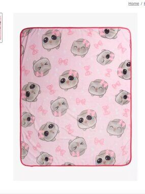 ISOO!!! do not buy Crying Hamster Pink Bow Throw Blanket hot topic